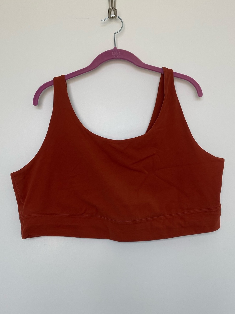 NIKE Women’s Sports Bra - Dri-FIT Cropped Yoga Tank - Burnt Orange Rust Size 2X